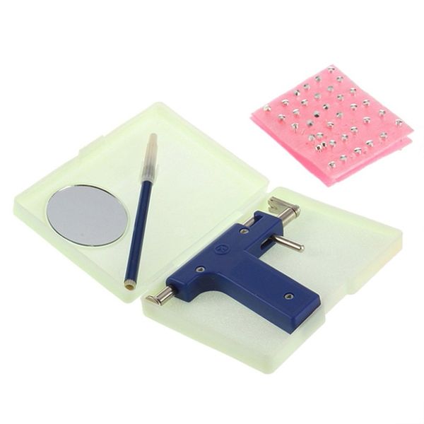 steel ear nose navel body piercing gun with 98pcs earring studs w5793 
steel ear nose navel body piercing gun with 98pcs earring studs w5793