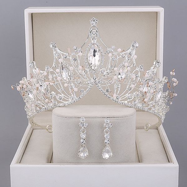 korean bride jewelry headdress wedding dress accessories 18-year-old princess crown hair ornament, Silver
korean bride jewelry headdress wedding dress accessories 18-year-old princess crown hair ornament, Silver