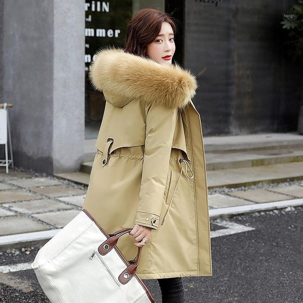 wool liner long jacket for women hooded solid plus size parkas female winter slim korean style with fur collar women's coats1, Black
wool liner long jacket for women hooded solid plus size parkas female winter slim korean style with fur collar women's coats1, Black
