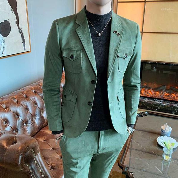 men's suits & blazers spring suede man 2 pieces slim fit business luxury dress blazer pant solid color wedding groom for men1, White;black
men's suits & blazers spring suede man 2 pieces slim fit business luxury dress blazer pant solid color wedding groom for men1, White;black