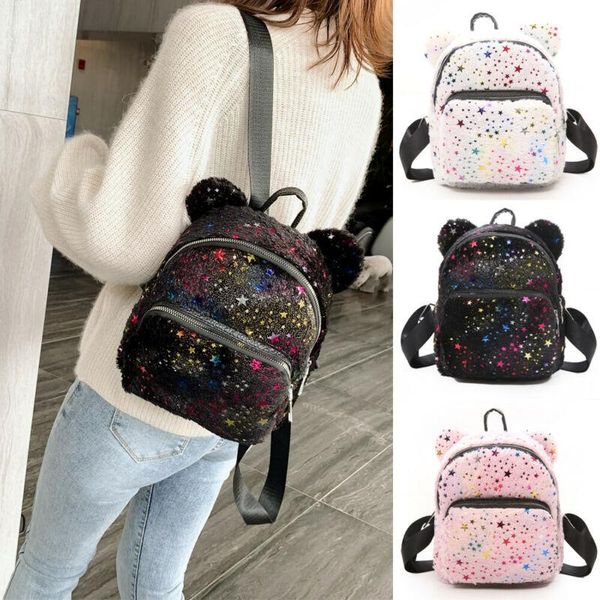 star sequins backpack fashion lady ears plush sequin school backpack girls student panelled zipper travel dropshipping
star sequins backpack fashion lady ears plush sequin school backpack girls student panelled zipper travel dropshipping
