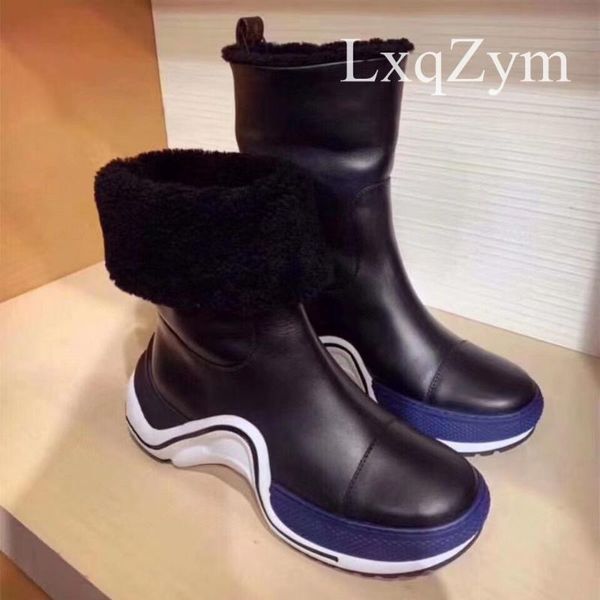 boots sheep skin fur snow sports thick-soled women short boottes warm wool shoes non-slip mid shaft winter long plush booties, Black
boots sheep skin fur snow sports thick-soled women short boottes warm wool shoes non-slip mid shaft winter long plush booties, Black