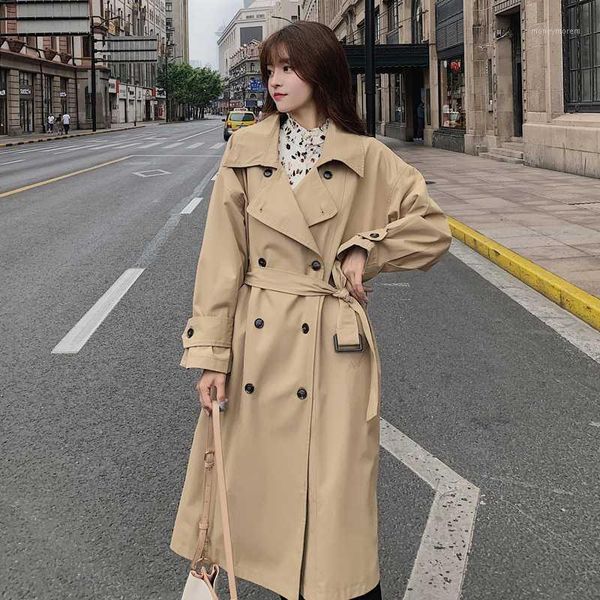 classic khaki double-breasted women trench coat long belted office lady duster coat female cloak spring autumn outerwear clothes1, Tan;black
classic khaki double-breasted women trench coat long belted office lady duster coat female cloak spring autumn outerwear clothes1, Tan;black