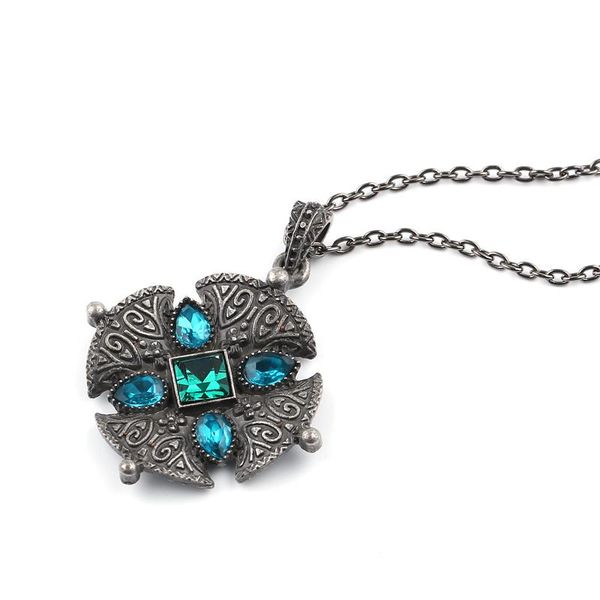 2020 norse viking triskele norse knot symber kolovrat charm collier friend choker blue crystal necklace, Silver
2020 norse viking triskele norse knot symber kolovrat charm collier friend choker blue crystal necklace, Silver