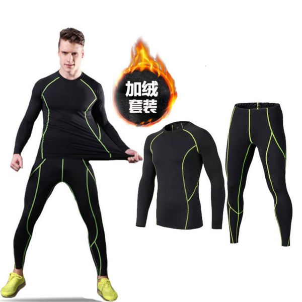 winter sportswear suit men's autumn and plush bottomed long sleeve warm running fitness training quick dry clothes 0055, Gray
winter sportswear suit men's autumn and plush bottomed long sleeve warm running fitness training quick dry clothes 0055, Gray