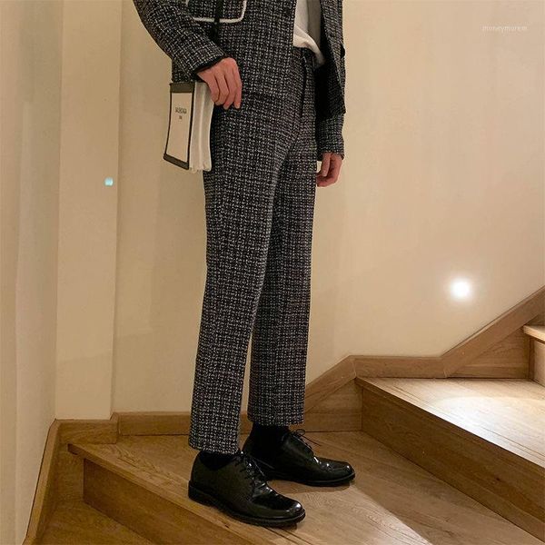 men's suits & blazers ewq / men's wear straight casual suit pants for male 2021 autumn ankle-length zipper pockets trousers 9y3903, White;black
men's suits & blazers ewq / men's wear straight casual suit pants for male 2021 autumn ankle-length zipper pockets trousers 9y3903, White;black