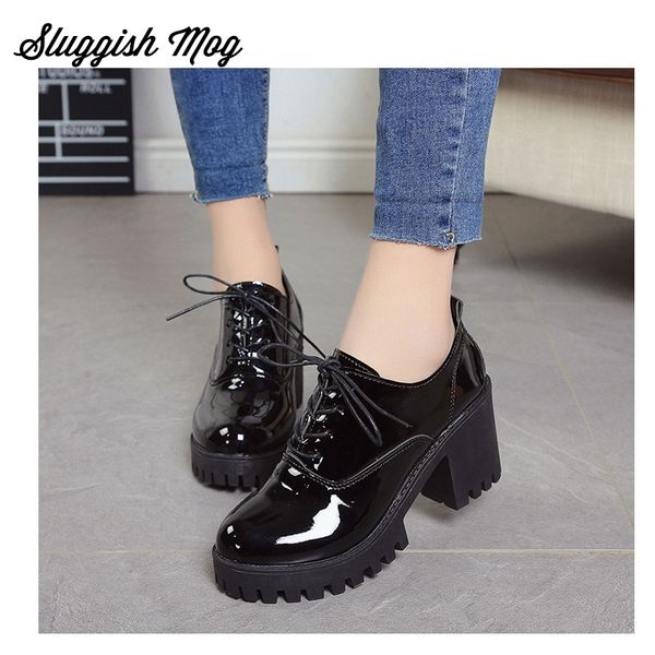 sluggish mog women platform high heels oxfords pu leather 7.5cm height square heel basic shoes solid color lace-up shoes wg04 y200111, Black
sluggish mog women platform high heels oxfords pu leather 7.5cm height square heel basic shoes solid color lace-up shoes wg04 y200111, Black