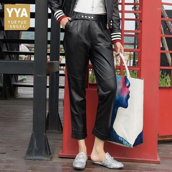 women's pants & capris high qualtiy genuine leather womens elastic waist harem fashion calf length rivet sheepskin loose casual plus si, Black;white
women's pants & capris high qualtiy genuine leather womens elastic waist harem fashion calf length rivet sheepskin loose casual plus si, Black;white