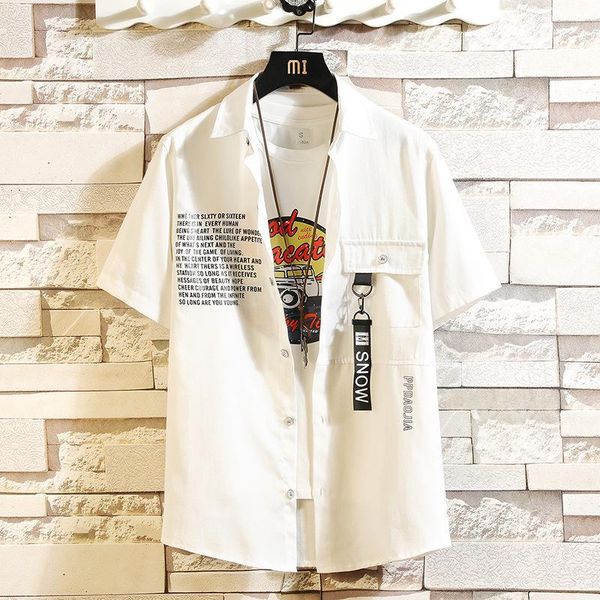 summer shirt men casual loose short sleeve turn down collar mens shirts print letter men clothing hip hop korean clothes -5xl1, White;black
summer shirt men casual loose short sleeve turn down collar mens shirts print letter men clothing hip hop korean clothes -5xl1, White;black