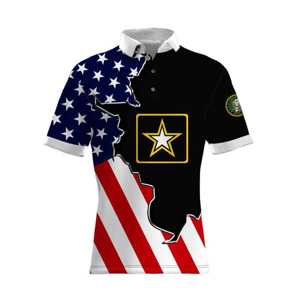 2021 new 3d printing black and white blue red stitching american flag five-pointed star men's casual short-sleeved polo shirt, White;black
2021 new 3d printing black and white blue red stitching american flag five-pointed star men's casual short-sleeved polo shirt, White;black