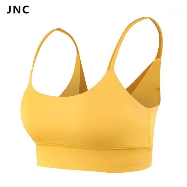 gym clothing jnc amazing yellow sports bra for womens stretchy seamless contrast color yoga fitness vest stretch workout padded tank1, White;black
gym clothing jnc amazing yellow sports bra for womens stretchy seamless contrast color yoga fitness vest stretch workout padded tank1, White;black