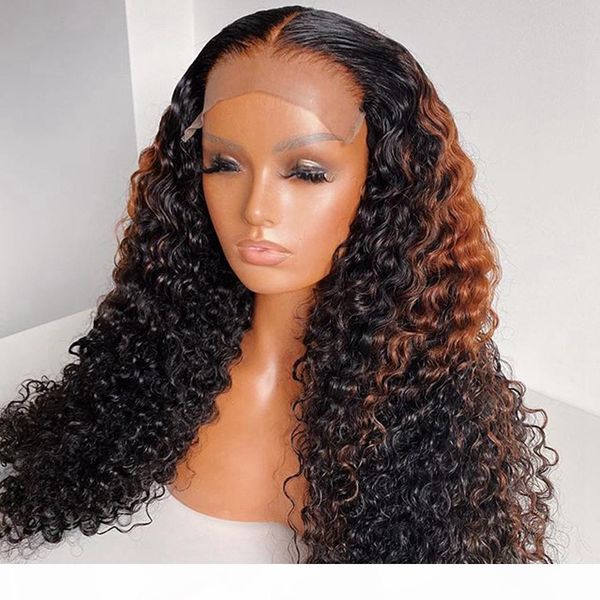 360 lace frontal brazilian kinky curly 180 density human hair lace front wigs with ombre highlight blonde full lace heavy curly wigs, Black
360 lace frontal brazilian kinky curly 180 density human hair lace front wigs with ombre highlight blonde full lace heavy curly wigs, Black