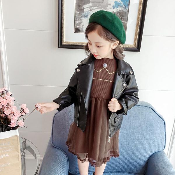 jackets children's jacket girls fashion pu leather autumn motorcycle clothing little girl, Blue;gray
jackets children's jacket girls fashion pu leather autumn motorcycle clothing little girl, Blue;gray