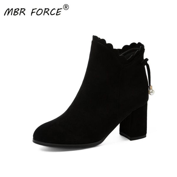 mbr force high heels women's pearl decoration autumn and winter suede mid-heel non-slip rubber sole casual zipper women's boots, Black
mbr force high heels women's pearl decoration autumn and winter suede mid-heel non-slip rubber sole casual zipper women's boots, Black