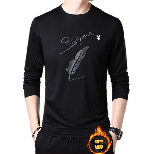 5e3swq1qplayboy sweater men's autumn winter men's long sleeve t-shirt with plush thickened men's round neck cotton bottomed s, Black
5e3swq1qplayboy sweater men's autumn winter men's long sleeve t-shirt with plush thickened men's round neck cotton bottomed s, Black