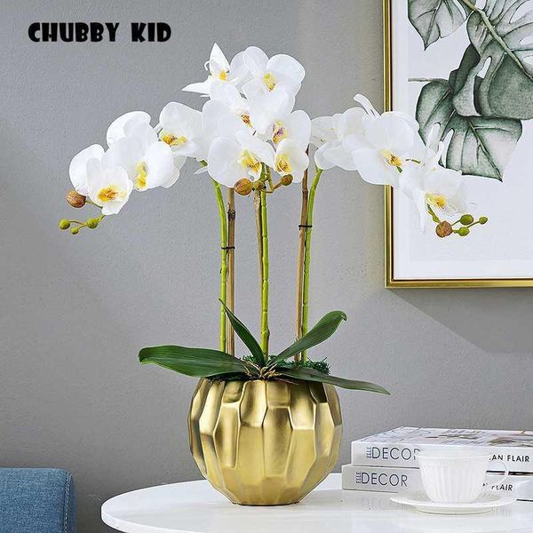 real touch ikebana artificial butterfly orchid flowers arrangements wedding white latex orchid with golden ceramic flower pot1
real touch ikebana artificial butterfly orchid flowers arrangements wedding white latex orchid with golden ceramic flower pot1