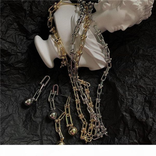 vintage u chains stud earrings for women punk jewelry gothic metal ball earring femme brincos hiphop earrings fashion bijoux 2020, Golden;silver
vintage u chains stud earrings for women punk jewelry gothic metal ball earring femme brincos hiphop earrings fashion bijoux 2020, Golden;silver