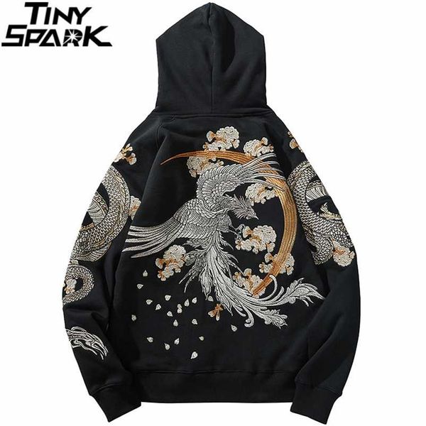 mens hip hop streetwear hoodie chinese style dragon phoenix embroidery pullover autumn cotton fleece floral sweatshirt 220114, Black
mens hip hop streetwear hoodie chinese style dragon phoenix embroidery pullover autumn cotton fleece floral sweatshirt 220114, Black