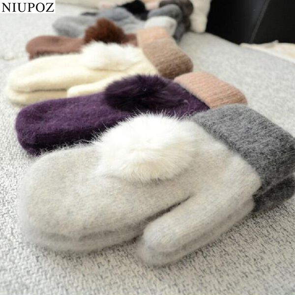 lovely female winter warm knitted wool thicker cashmere velvet mittens ladies cute rabbit hair ball fingerless women gloves g103, Blue;gray
lovely female winter warm knitted wool thicker cashmere velvet mittens ladies cute rabbit hair ball fingerless women gloves g103, Blue;gray
