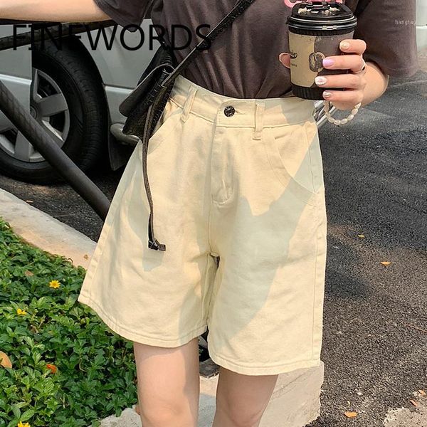 finewords 2020 vintage wide leg beige jeans shorts casual korean denim short pants women loose high waist plus size shorts jeans1, White;black
finewords 2020 vintage wide leg beige jeans shorts casual korean denim short pants women loose high waist plus size shorts jeans1, White;black
