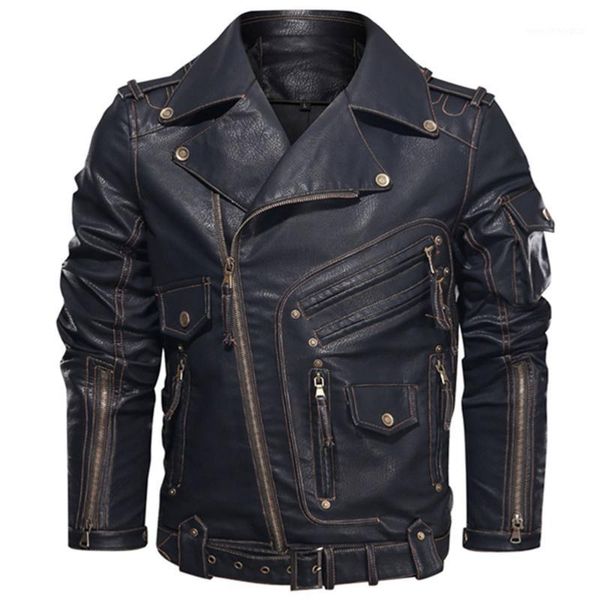 men's fur & faux winter mens leather jacket men fashion motorcycle pu cool zipper pockets coats eu size1, Black
men's fur & faux winter mens leather jacket men fashion motorcycle pu cool zipper pockets coats eu size1, Black
