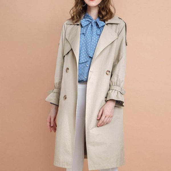 women's trench coats vintage korean female coat women fashion double breasted windbreaker temperament overcoat long woman clothes dd051, Tan;black
women's trench coats vintage korean female coat women fashion double breasted windbreaker temperament overcoat long woman clothes dd051, Tan;black