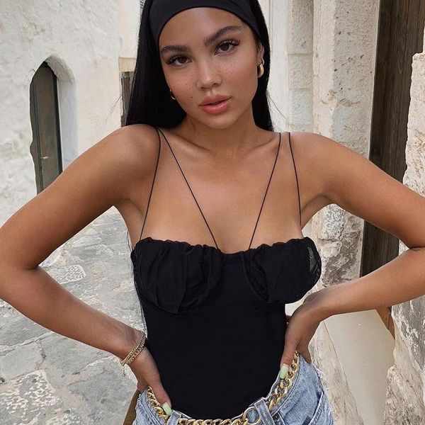 sytiz sleeveless strapless strap tight bodysuit 2020 beach style triangle backless jumpsuit fashion casual wild party slim, Black;white
sytiz sleeveless strapless strap tight bodysuit 2020 beach style triangle backless jumpsuit fashion casual wild party slim, Black;white