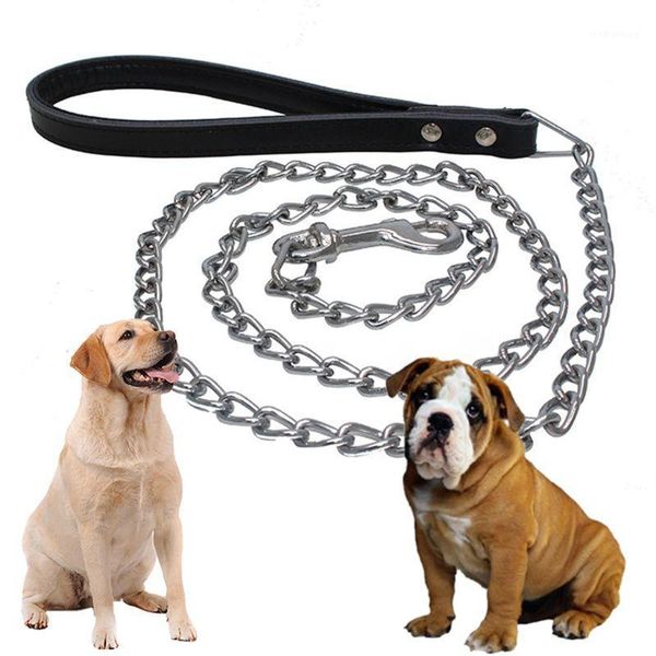 dog collars & leashes leather pet puppy leash iron chain anti-bite walking running outdoor training for small medium large dogs1
dog collars & leashes leather pet puppy leash iron chain anti-bite walking running outdoor training for small medium large dogs1