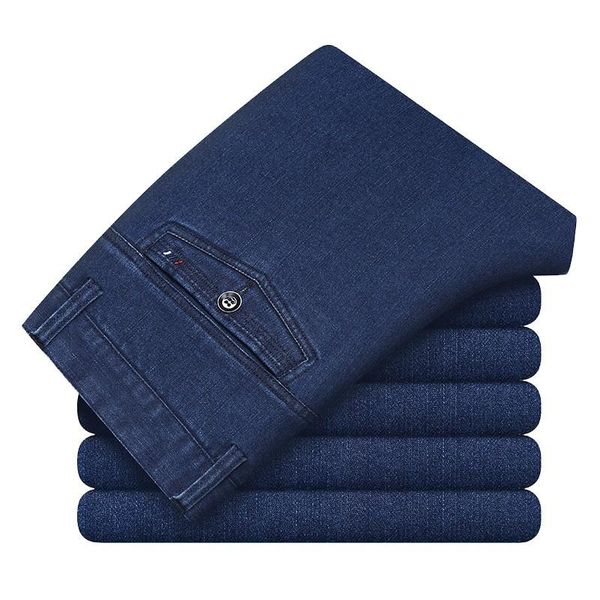 2020 men straight trousers soft loose fit business autumn winter new slim fit jeans men classical denim trouse, Blue
2020 men straight trousers soft loose fit business autumn winter new slim fit jeans men classical denim trouse, Blue