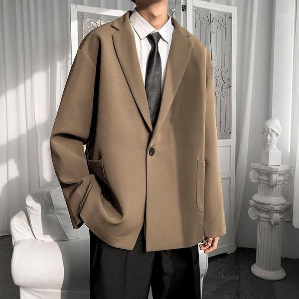 men's suits & blazers men's casual 2021 spring autumn loose business wear suit collar single breasted jacket coat student youth me, White;black
men's suits & blazers men's casual 2021 spring autumn loose business wear suit collar single breasted jacket coat student youth me, White;black