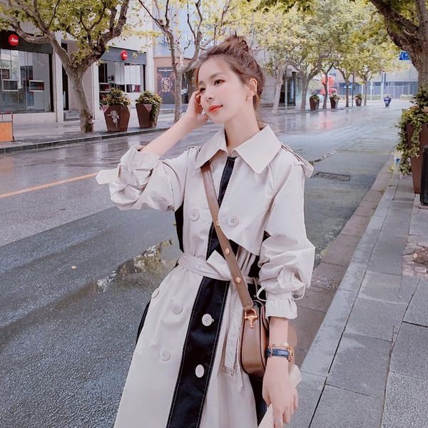 brand new fashion colorblock long women trench coat double-breasted office lady duster coat with belt female outerwear autumn, Tan;black
brand new fashion colorblock long women trench coat double-breasted office lady duster coat with belt female outerwear autumn, Tan;black