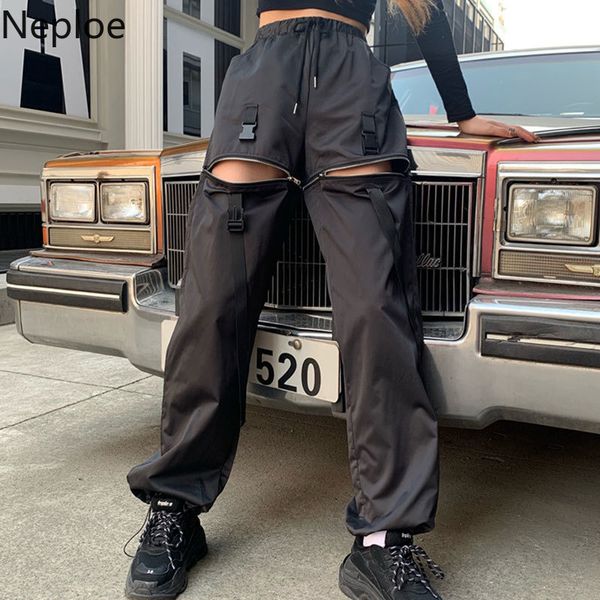 neploe hip-hop cargo pants harajuku street leisure women men harem trousers high waist zipper detachable pants 52618 201106, Black;white
neploe hip-hop cargo pants harajuku street leisure women men harem trousers high waist zipper detachable pants 52618 201106, Black;white