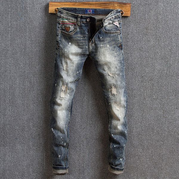 2021 new men's brem trousers from vintage borehole superior dark color straight jeans fly new brim pants v82l, Blue
2021 new men's brem trousers from vintage borehole superior dark color straight jeans fly new brim pants v82l, Blue