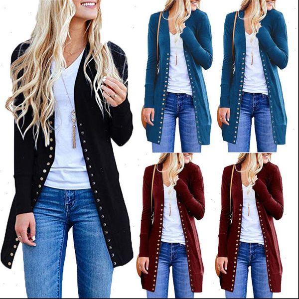 women knitted long sleeve sweater cardigan for female women 2021 autumn new overcoat outwear coats long cardigan plus size, White;black
women knitted long sleeve sweater cardigan for female women 2021 autumn new overcoat outwear coats long cardigan plus size, White;black