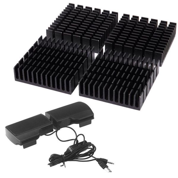 4pcs black aluminum heat sink cooling fin cooler & 1pcs clip mini portable usb stereo speaker soundbar
4pcs black aluminum heat sink cooling fin cooler & 1pcs clip mini portable usb stereo speaker soundbar