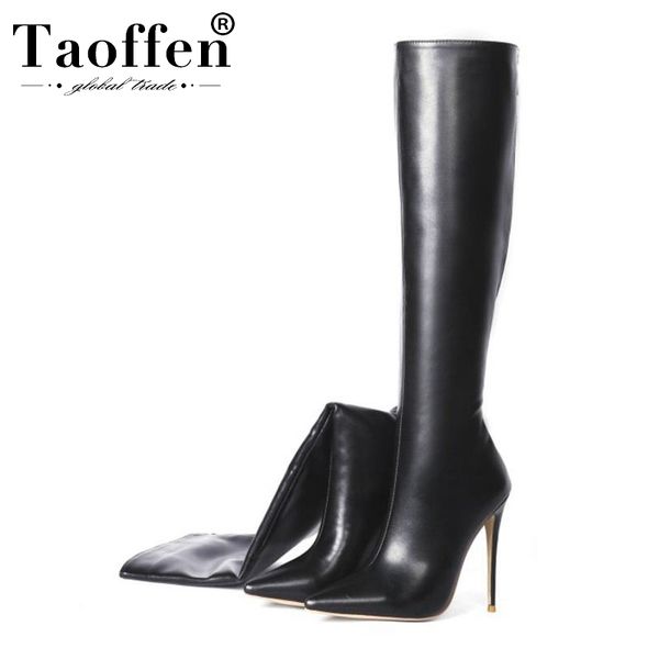 taoffen 4 colors pointed toe over the knee boots zipper luxury high heel shoes women footwear botas size 34-45 1026, Black
taoffen 4 colors pointed toe over the knee boots zipper luxury high heel shoes women footwear botas size 34-45 1026, Black