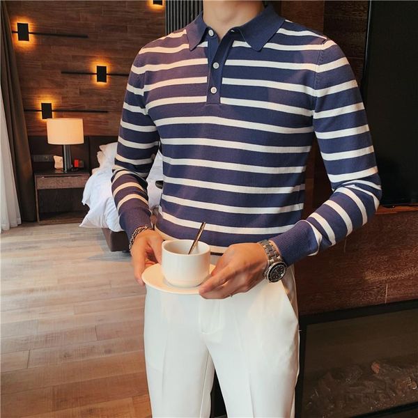 men's sweaters male casual turn-down collar pullover thin sweater fashion slim fit stripe knit bottom, White;black
men's sweaters male casual turn-down collar pullover thin sweater fashion slim fit stripe knit bottom, White;black