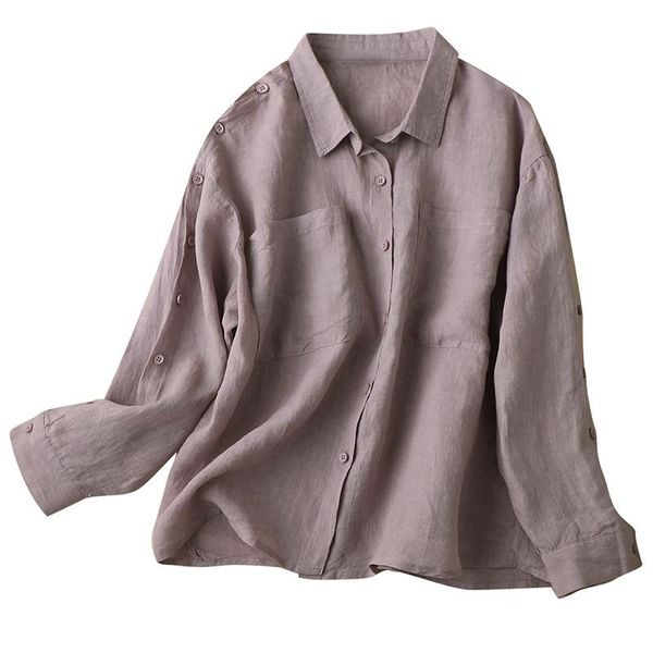 women's blouses & shirts shuchan button up shirt turn-down collar linen casual broadcloth solid long sleeve women blusas de mujer largo, White
women's blouses & shirts shuchan button up shirt turn-down collar linen casual broadcloth solid long sleeve women blusas de mujer largo, White