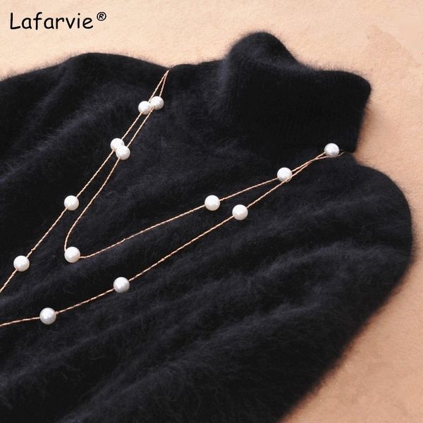 lafarvie autumn winter turtleneck knitted sweater women thick pullover female solid color slim soft warm mink cashmere sweater y200720, White;black
lafarvie autumn winter turtleneck knitted sweater women thick pullover female solid color slim soft warm mink cashmere sweater y200720, White;black