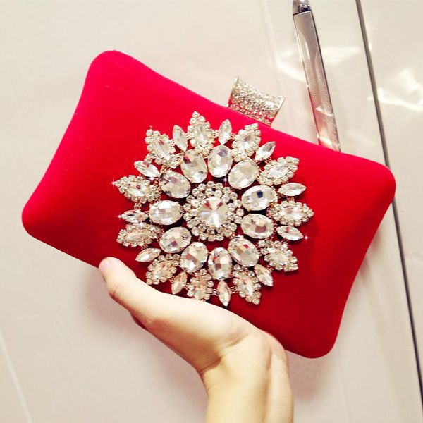fashion noble lady rhinestone diamond flower evening clutch tote bag red black party wedding women shoulder chain suede purses
fashion noble lady rhinestone diamond flower evening clutch tote bag red black party wedding women shoulder chain suede purses