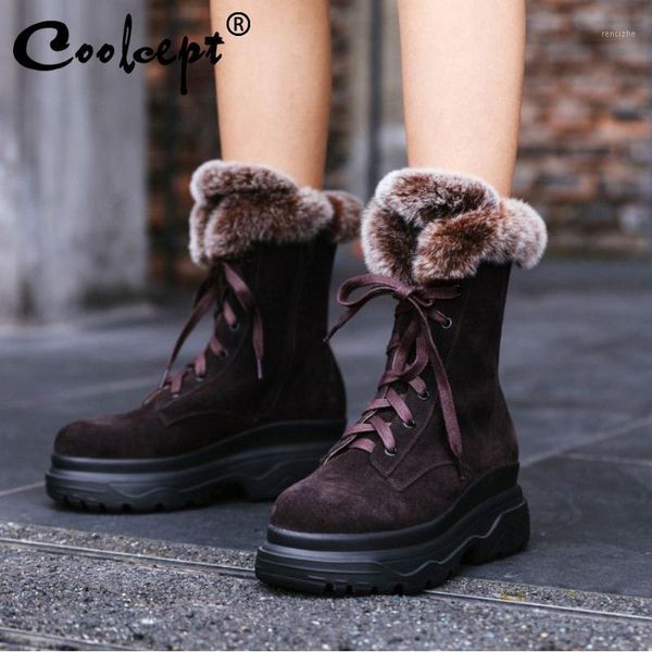 boots coolcept women real leather winter keep warm ankle comfortable snow thick bottom footwear size 34-401, Black
boots coolcept women real leather winter keep warm ankle comfortable snow thick bottom footwear size 34-401, Black