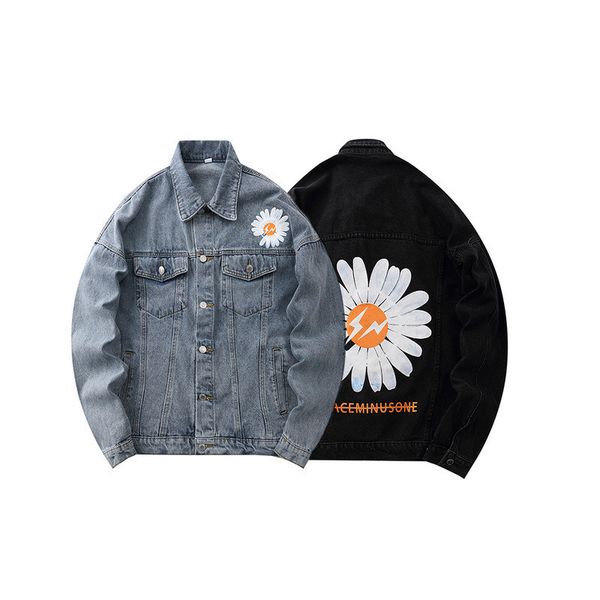 new little daisy denim blue jacket 20ss new spring autumn korean fashion street casual long sleeve coat outwear for men and women, Black;brown
new little daisy denim blue jacket 20ss new spring autumn korean fashion street casual long sleeve coat outwear for men and women, Black;brown