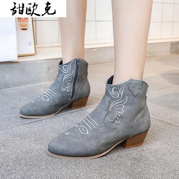 boots women western ankle roman pointed casual booties spring autumn woman artificial leather short boot femal retro chaussures, Black
boots women western ankle roman pointed casual booties spring autumn woman artificial leather short boot femal retro chaussures, Black