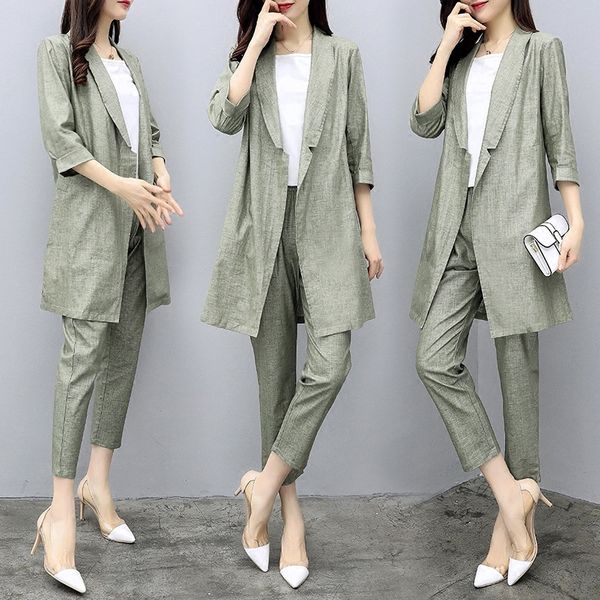 tq7vu 2019 autumn new women's pants cotton and linen suit coat pants and casual fashion two-piece suit coat socialite trousers cotton a, Gray
tq7vu 2019 autumn new women's pants cotton and linen suit coat pants and casual fashion two-piece suit coat socialite trousers cotton a, Gray