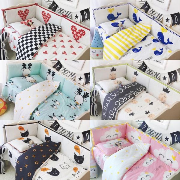 7pcs / set ins baby bedding cotton baby bedding cot set bumper cot sets bed around protector pink clouds deer whale crown
7pcs / set ins baby bedding cotton baby bedding cot set bumper cot sets bed around protector pink clouds deer whale crown