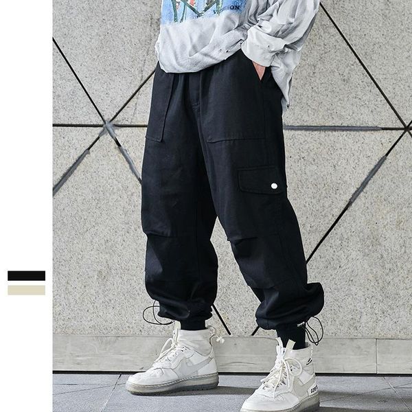 men cargo pants spring new casual small feet hip hop streetwear trousers harem joggers overalls american retro wash loose trend, Black
men cargo pants spring new casual small feet hip hop streetwear trousers harem joggers overalls american retro wash loose trend, Black