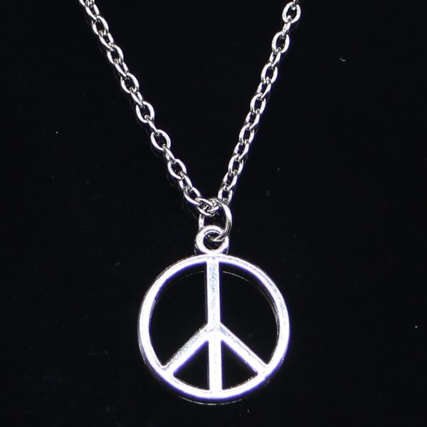 20pcs new fashion necklace 21x17mm peace sign symbol pendants short long women men colar gift jewelry choker 201013, Silver
20pcs new fashion necklace 21x17mm peace sign symbol pendants short long women men colar gift jewelry choker 201013, Silver
