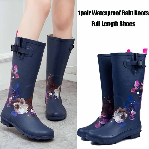 womens winter boots waterproof rain snow boots floral flower full length boot rubber flat yard garden casual rain boots shoes 40 1026, Black
womens winter boots waterproof rain snow boots floral flower full length boot rubber flat yard garden casual rain boots shoes 40 1026, Black