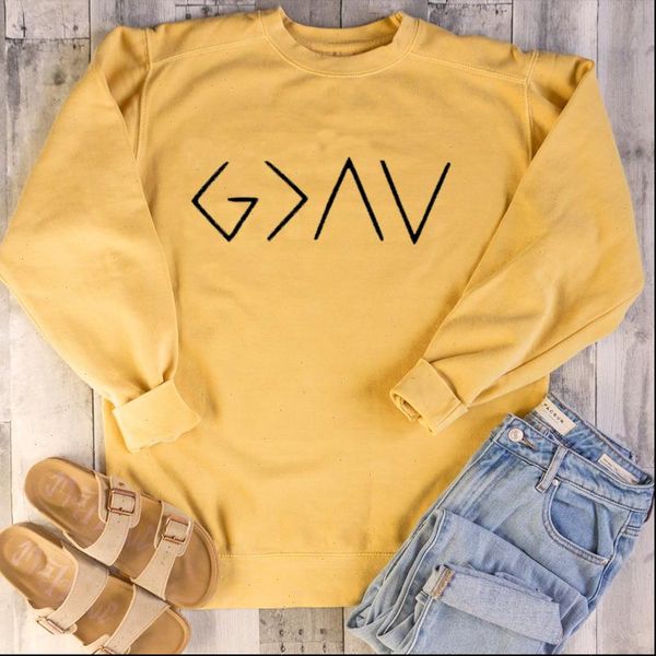 god is greater than highs and lows women sweatshirt jesus believe full sleeve female jumper christian pullover drop shipping, Black
god is greater than highs and lows women sweatshirt jesus believe full sleeve female jumper christian pullover drop shipping, Black