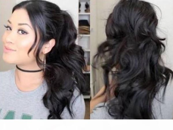 unprocessed natural hair wavy curly wrap around ponytail malaysian hair wet wavy draw sting pony tail long high fake ponytail human hair 140, Black
unprocessed natural hair wavy curly wrap around ponytail malaysian hair wet wavy draw sting pony tail long high fake ponytail human hair 140, Black